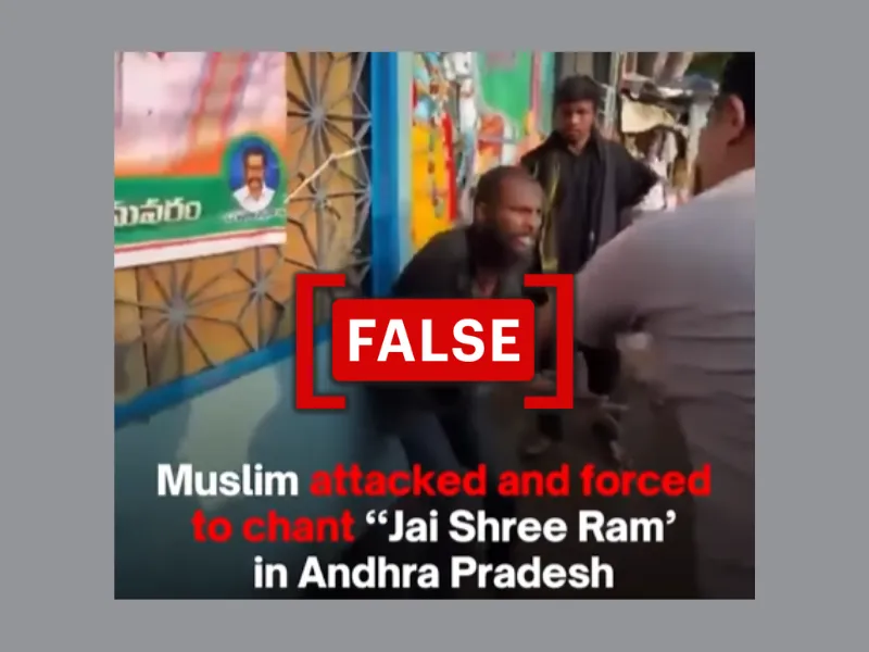 Video of mob beating man in Andhra Pradesh shared with false communal spin