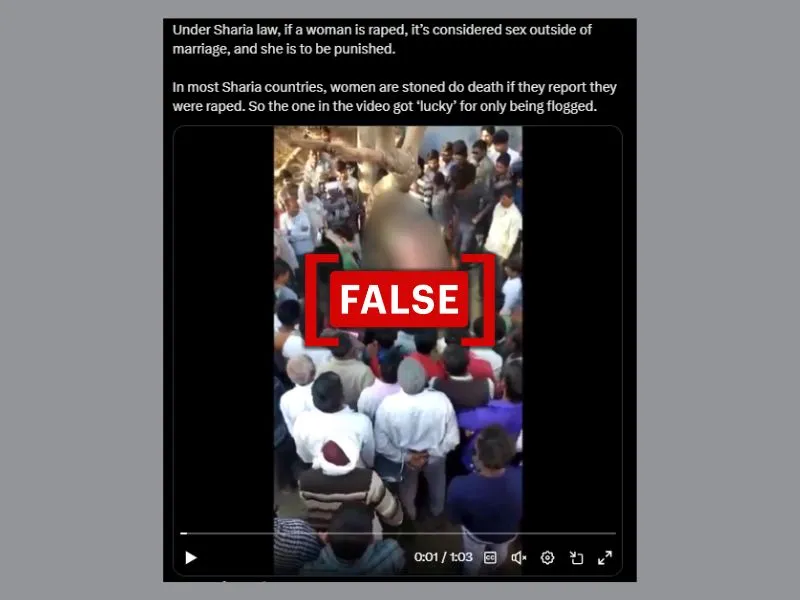 Screenshot of social media posts sharing an old video from Uttar Pradesh to make false communal claims.