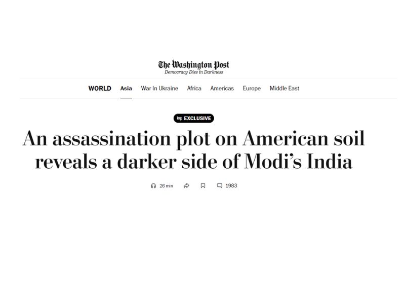 Fact Check: Fake Screenshot Claims Pannun Staged Attack On Himself, Washington Post Dismisses Viral Image