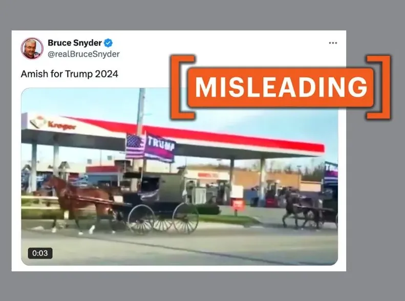 Video claiming to show 2024 Amish Trump rally is from 2020