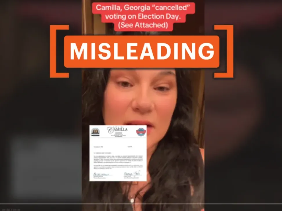 Municipal election in Camilla, Georgia, was disrupted, not the presidential vote