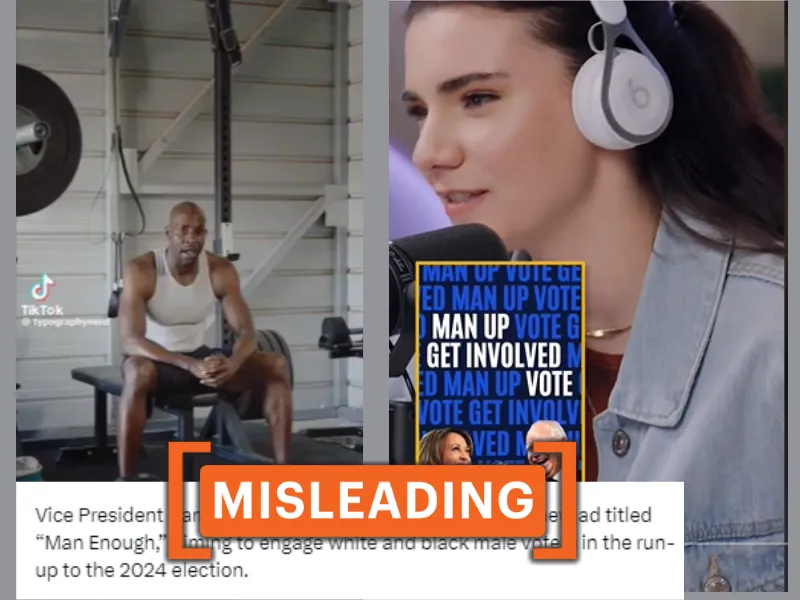 'Man Enough' ad video is not affiliated with Harris campaign