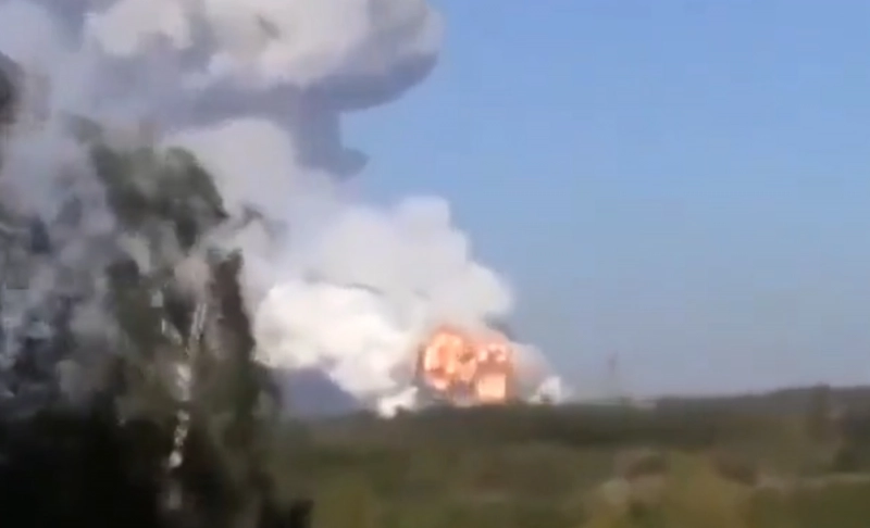 False: A video shows an explosion that occurred at the Azot plant in Severodonetsk, Ukraine, in 2022.