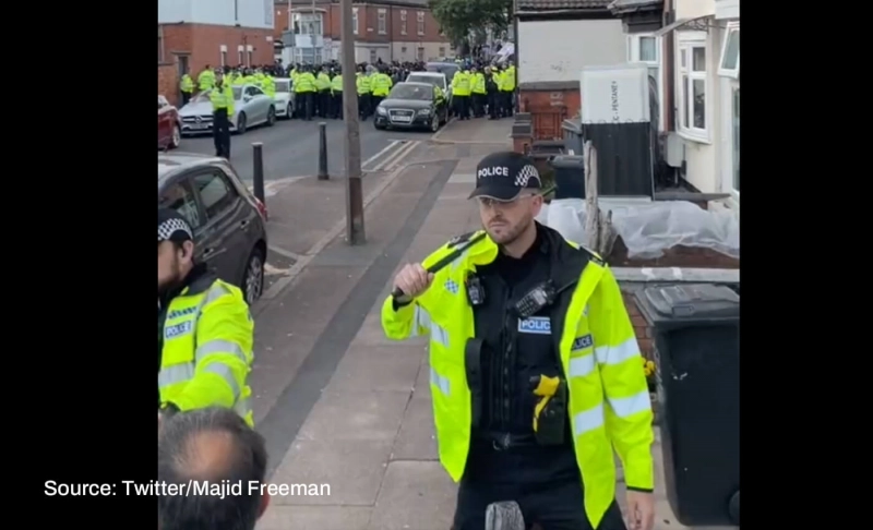 Misleading: Anti-Hindu violence broke out in Leicestershire after India's T20 win over Pakistan.