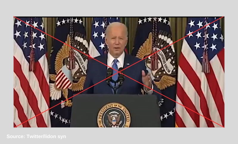 False: Joe Biden said the flying objects spotted in North America are "visitors of an extraterrestrial nature."