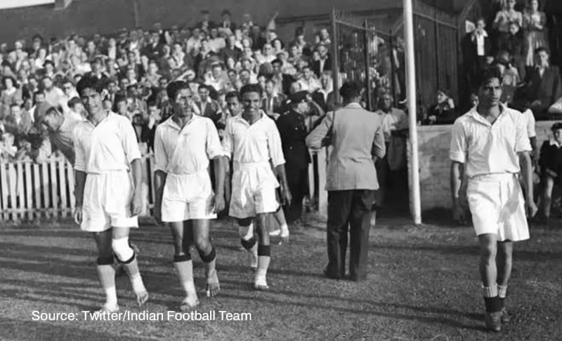 Misleading: The Indian football team played barefoot in the 1948 London Olympics due to the government's lack of financial support.