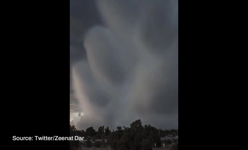 False: A time-lapse video shows a cloud burst in Bengaluru, Karnataka, captured on September 4, 2022.