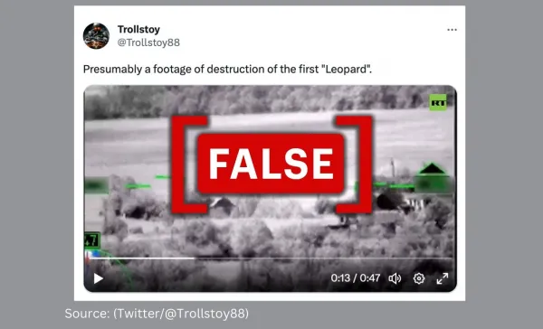 No, this video does not show Russian forces destroying Leopard tanks