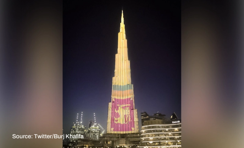 False: Sri Lanka's flag was displayed on Burj Khalifa after their team won 2022 Asia Cup.