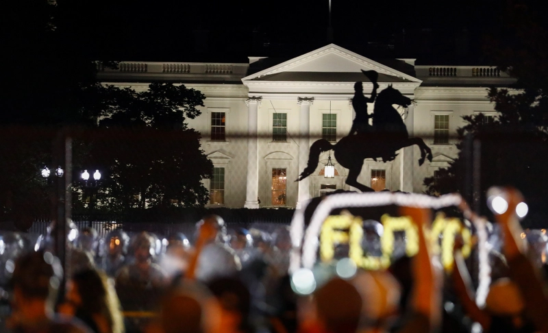 False: Biden: After Trump removed BLM protestors to walk across to a church, he held a Bible upside down, and then went back to a bunker in the White House.