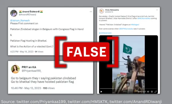 Video doesn't show people waving Pakistan flag in Karnataka after Congress' poll win