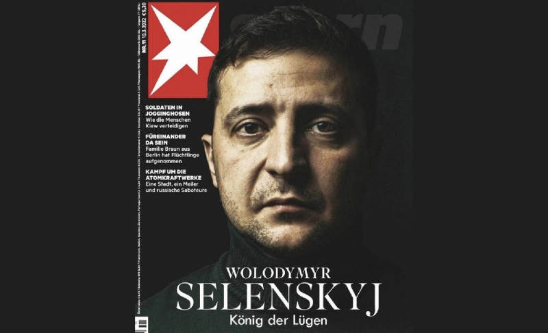 False: Stern magazine featured Ukrainian President Volodymyr Zelenskyy on its cover with the title "King of Lies."