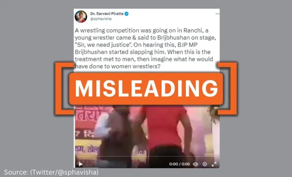 Brij Bhushan Singh didn't slap a wrestler for seeking "justice"