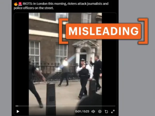 Video from 2020 shared as recent attack on journalists and police in London