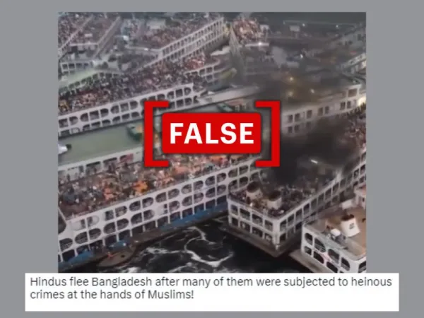 Old video of crowded ferries shared as Hindus trying to flee Bangladesh