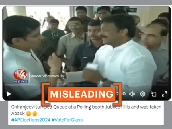 2014 video of voter reprimanding Indian actor Chiranjeevi for jumping queue shared as recent