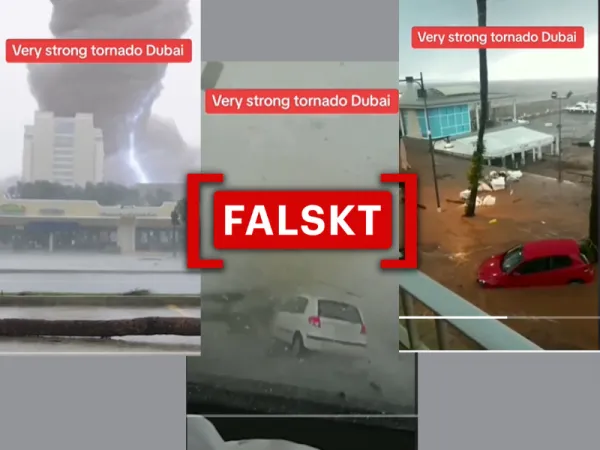 Gamla, orelaterade klipp delas som bilder av "tornadon" i Dubai i mars