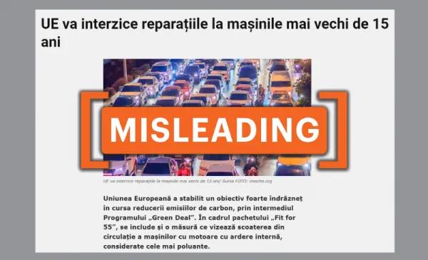 The European Union is not planning to ban repairs for cars older than 15 years