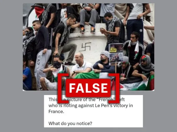 2014 photo of pro-Palestine protests in Paris falsely linked to recent French elections