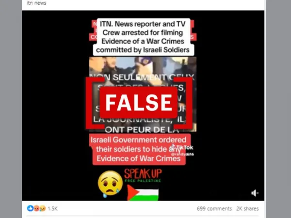 2021 video shared as Israeli forces arresting journalist for filming evidence of 'war crimes'