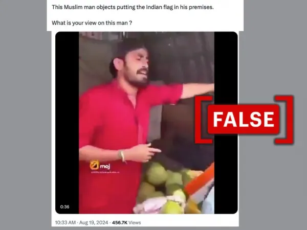 Viral video of Muslim vendor refusing to display Indian flag at his shop is scripted