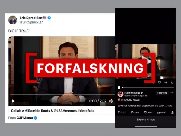 I deepfake-video opgiver Florida-guvernør Ron DeSantis at blive republikanernes præsidentkandidat