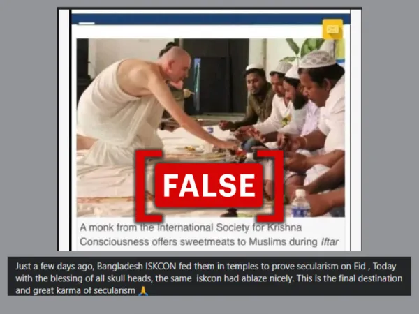 2016 image from ISKCON temple in India falsely linked to Bangladesh violence