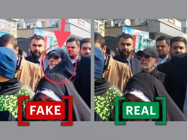 Viral image of Iranian Brigadier General Esmail Qaani in a burqa is edited