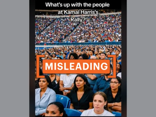 AI image of crowd at Kamala Harris rally was not shared by her campaign