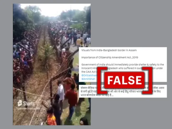 Old video from West Bengal shared as Bangladeshi Hindus gathering at Assam border