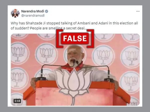 PM Modi’s claim about Rahul Gandhi’s ‘sudden silence on Adani and Ambani’ is false