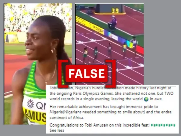 Old video shared as record-breaking performance of Nigerian athlete at 2024 Paris Olympics