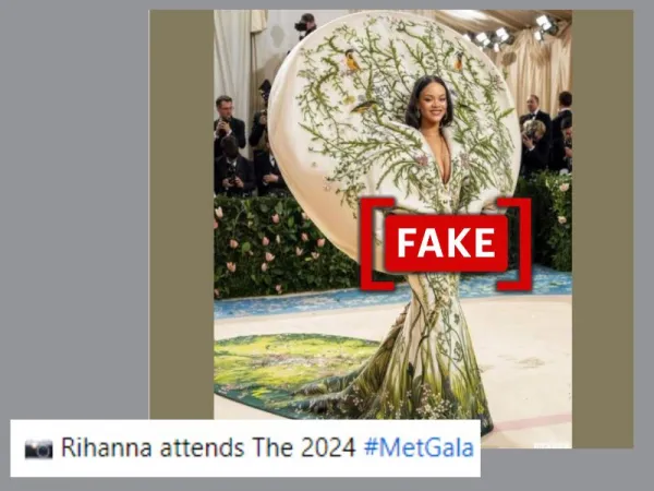 Viral image claiming to show Rihanna at Met Gala 2024 is AI generated