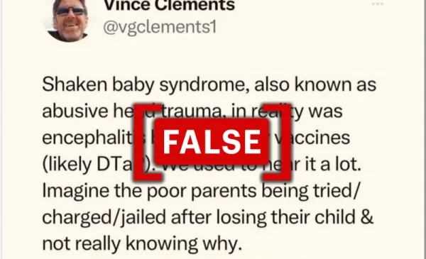 No, vaccines don't cause shaken baby syndrome