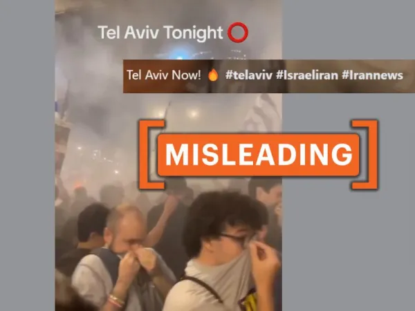 Video of anti-government protest in Tel Aviv shared as recent amid Iran attack