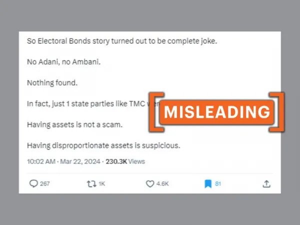 Post claiming no Ambani, Adani companies donated via electoral bonds is misleading