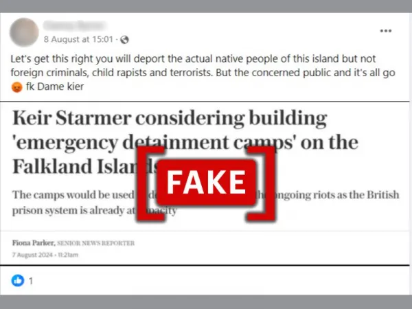 The Telegraph did not publish headline about Starmer and 'detainment camps'