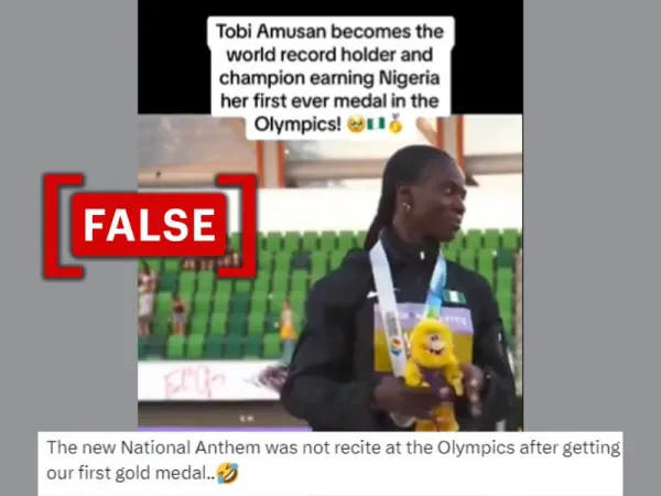 Old video shared to claim Nigeria's new national anthem was not played at 2024 Olympics