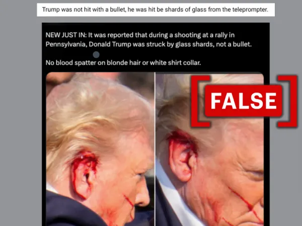 Former U.S. President Donald Trump was struck by a bullet, not grazed by glass, at July 13 rally