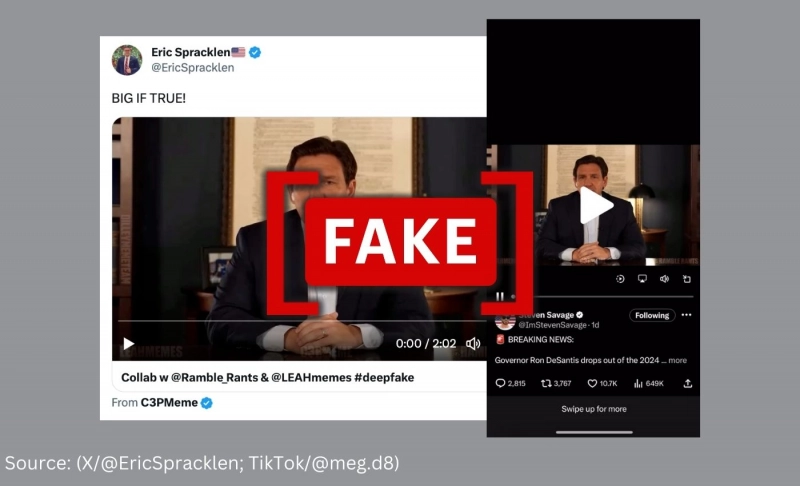 Video of Ron DeSantis dropping out of the U.S. presidential race is a deepfake