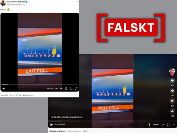 Sverigedemokraterna 18-procentiga resultat i EU-valet var tekniskt fel, inte bevis på valfusk