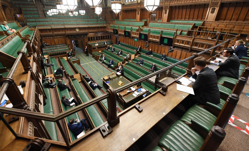 False: Andrew Mitchell forced MPs to leave the House of Commons chamber while Andrew Bridgen was speaking about vaccines.