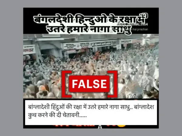 कुंभ मेले का पुराना वीडियो बांग्लादेशी हिंदुओं के समर्थन में उतरे नागा साधुओं के रूप में वायरल