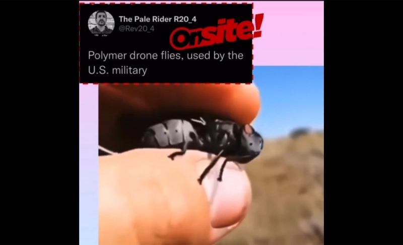 False: The video shows a polymer fly spy drone used by the U.S. military.