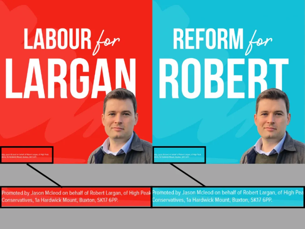  Conservative candidate causes row over 'misleading' campaign posters ahead of U.K. general election 