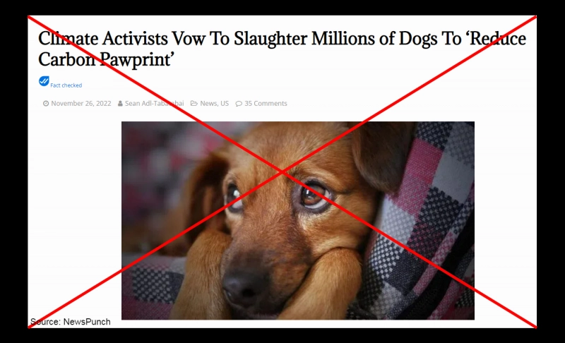 False: The World Economic Forum has proposed a new initiative to slaughter pets, aiming to fight climate change by reducing the "carbon pawprint."