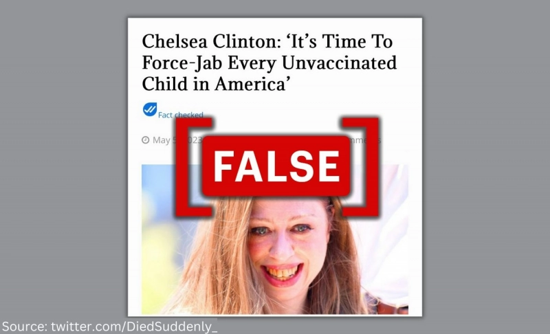 No, Chelsea Clinton didn't say children in the U.S. should be administered mRNA vaccines forcefully