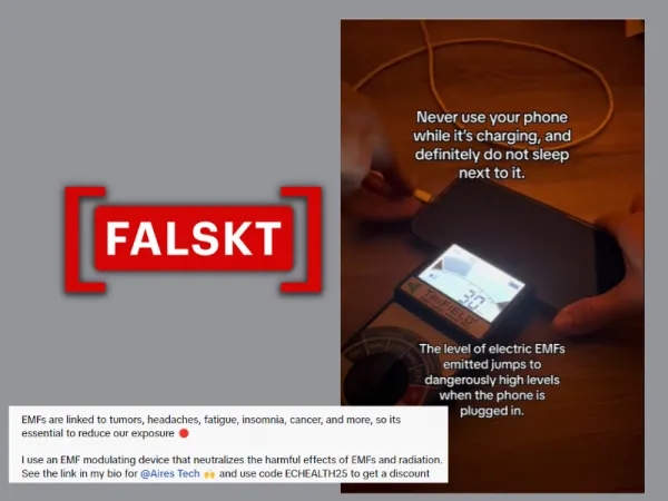 Nej, din mobiltelefon ger inte ut farligt höga EMF-nivåer vid laddning