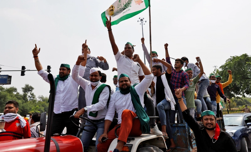 Misleading: Farmers protesting are demanding the release of people booked under the Unlawful Activities (Prevention) Act.