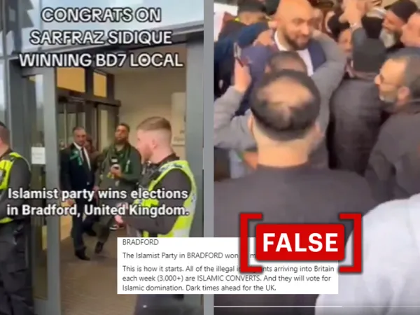 No, the 'Islamist party' did not win recent U.K. Bradford City Council polls